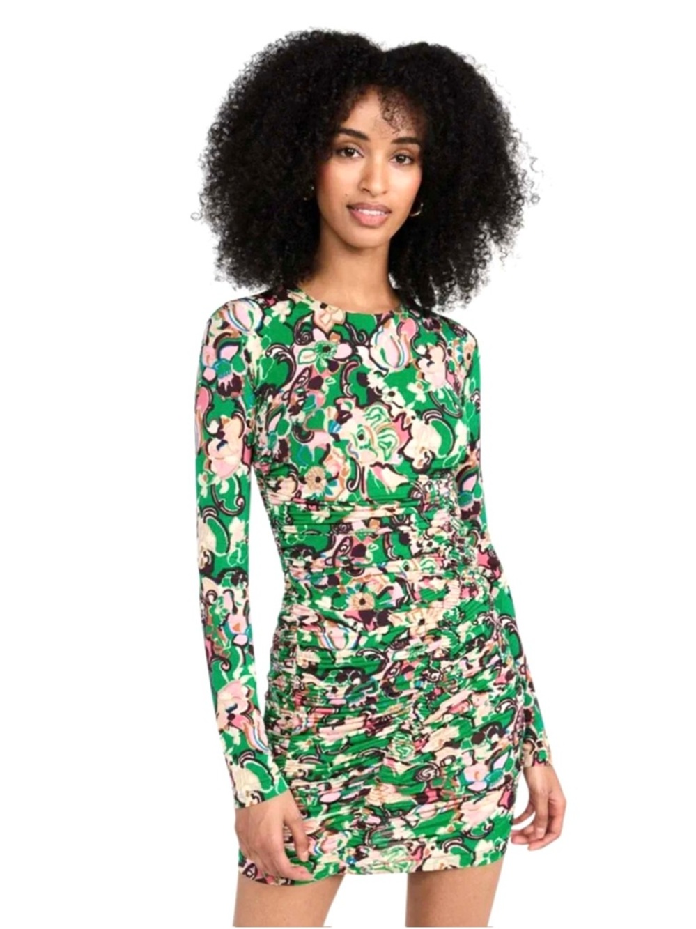 A.L.C Women’s Kiki floral ruched mini dress💐💐